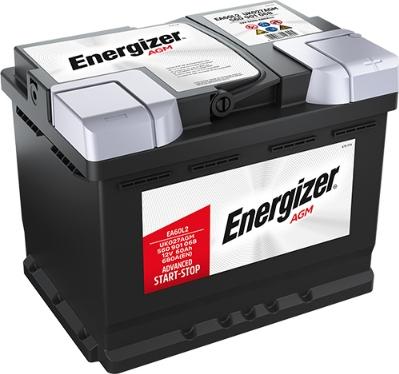 ENERGIZER EA60-L2 - Стартерная аккумуляторная батарея, АКБ autodif.ru