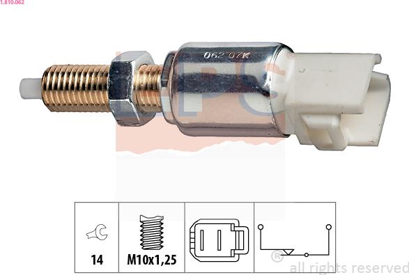 EPS 1.810.062 - Выключатель фонаря сигнала торможения autodif.ru