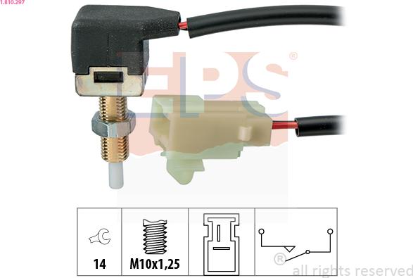 EPS 1.810.297 - Выключатель, привод сцепления Tempomat , Выключатель, привод сцепления управление двигателем autodif.ru