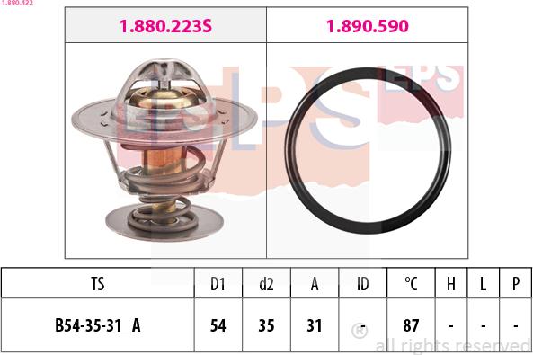 EPS 1.880.432 - Термостат охлаждающей жидкости / корпус autodif.ru