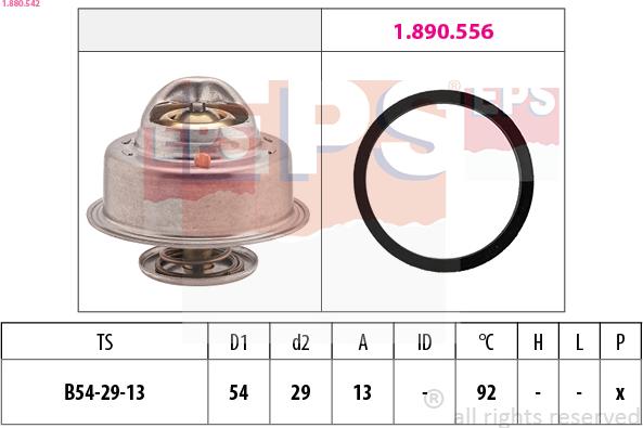 EPS 1.880.542 - Термостат охлаждающей жидкости / корпус autodif.ru