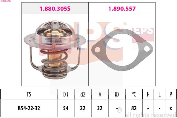 EPS 1.880.305 - Термостат охлаждающей жидкости / корпус autodif.ru