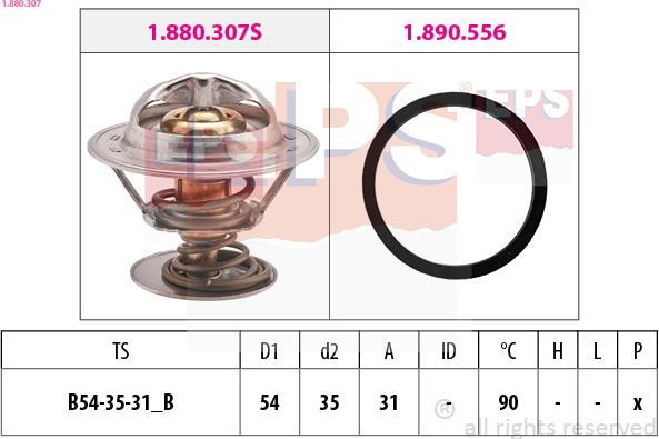 EPS 1.880.307 - Термостат охлаждающей жидкости / корпус autodif.ru