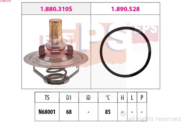 EPS 1.880.310 - Термостат охлаждающей жидкости / корпус autodif.ru
