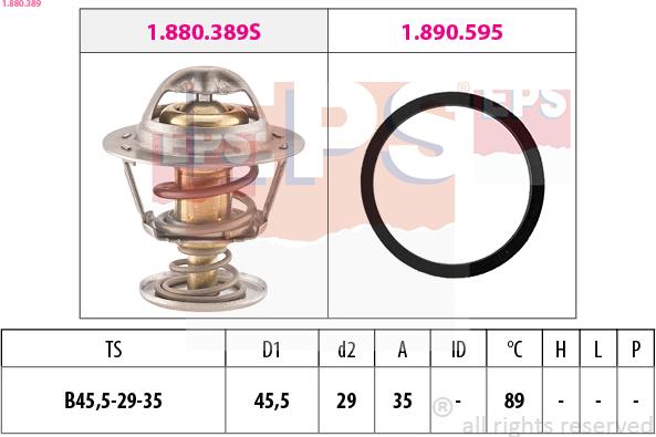 EPS 1.880.389 - Термостат охлаждающей жидкости / корпус autodif.ru