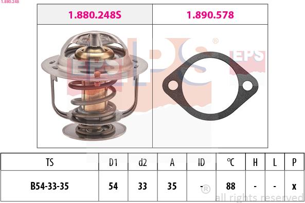 EPS 1.880.248 - Термостат охлаждающей жидкости / корпус autodif.ru