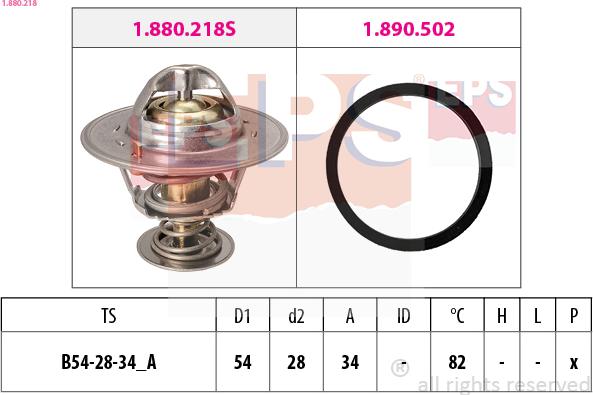 EPS 1.880.218 - Термостат охлаждающей жидкости / корпус autodif.ru