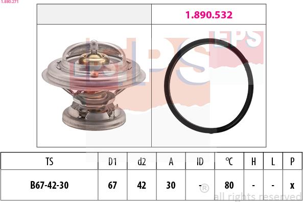 EPS 1.880.271 - Термостат охлаждающей жидкости / корпус autodif.ru
