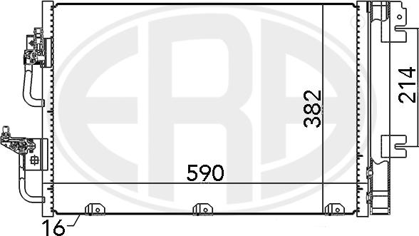 ERA 667056 - Радиатор кондиционера OPEL ASTRA H 1.2-1.8 04- autodif.ru
