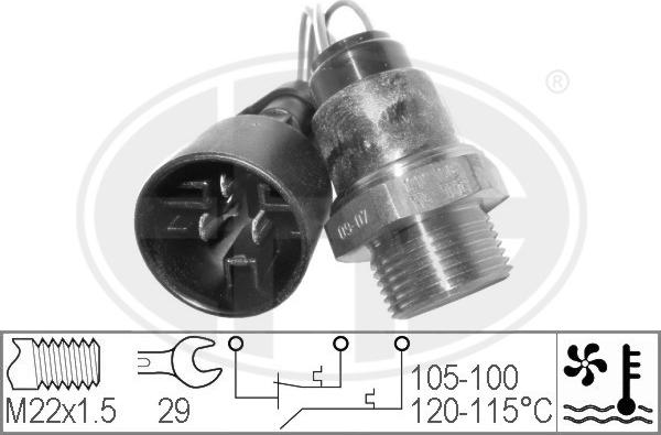 ERA 330225 - Термовыключатель, вентилятор радиатора / кондиционера autodif.ru