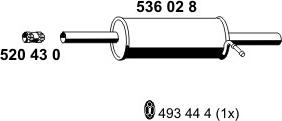 ERNST 536028 - Глушитель выхлопных газов, конечный autodif.ru