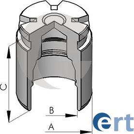 ERT 151593-C - Поршень, корпус скобы тормоза autodif.ru