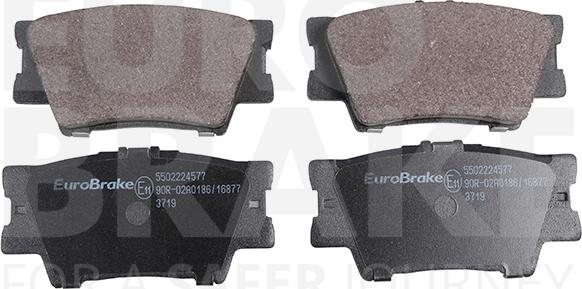Eurobrake 5502224577 - Тормозные колодки, дисковые, комплект autodif.ru