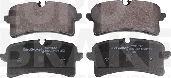 Eurobrake 55022247135 - Тормозные колодки, дисковые, комплект autodif.ru