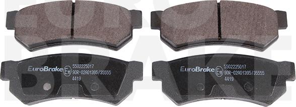 Eurobrake 5502225017 - Тормозные колодки, дисковые, комплект autodif.ru