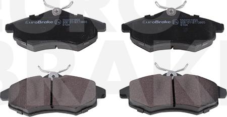 Eurobrake 5502221950 - Тормозные колодки, дисковые, комплект autodif.ru