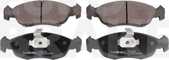 Eurobrake 5502221936 - Тормозные колодки, дисковые, комплект autodif.ru