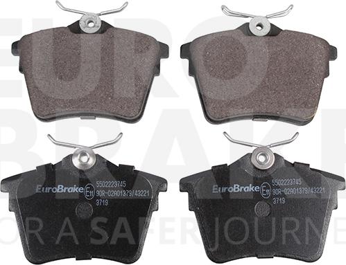 Eurobrake 5502223745 - Тормозные колодки, дисковые, комплект autodif.ru