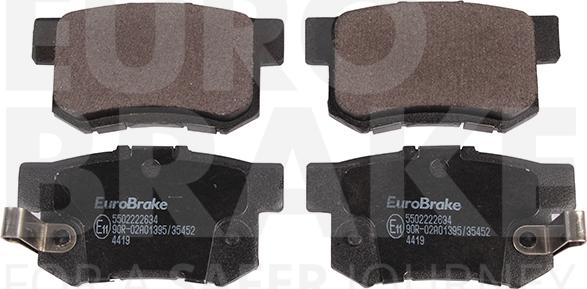 Eurobrake 5502222634 - Тормозные колодки, дисковые, комплект autodif.ru