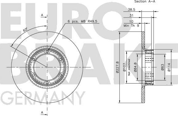 Eurobrake 5815203901 - Тормозной диск autodif.ru