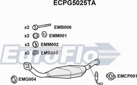 EuroFlo ECPG5025TA - Катализатор autodif.ru
