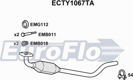 EuroFlo ECTY1067TA - Катализатор autodif.ru