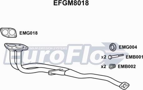 EuroFlo EFGM8018 - Труба выхлопного газа autodif.ru