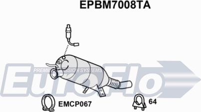 EuroFlo EPBM7008TA - Сажевый / частичный фильтр, система выхлопа ОГ autodif.ru