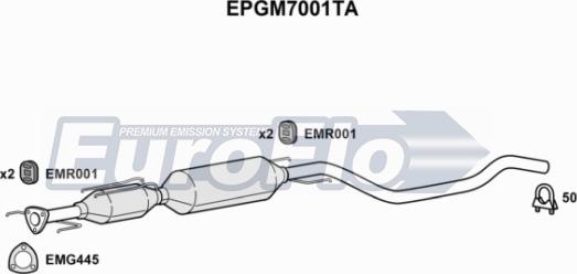 EuroFlo EPGM7001TA - Сажевый / частичный фильтр, система выхлопа ОГ autodif.ru