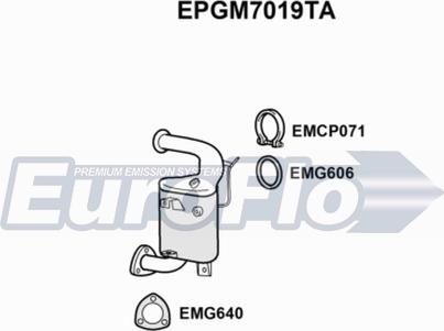 EuroFlo EPGM7019TA - Сажевый / частичный фильтр, система выхлопа ОГ autodif.ru