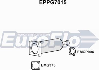 EuroFlo EPPG7015 - Сажевый / частичный фильтр, система выхлопа ОГ autodif.ru