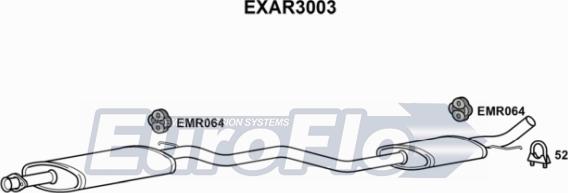 EuroFlo EXAR3003 - Средний глушитель выхлопных газов autodif.ru