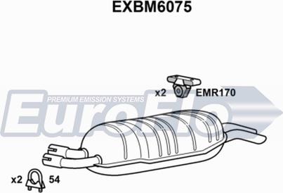 EuroFlo EXBM6075 - Глушитель выхлопных газов, конечный autodif.ru