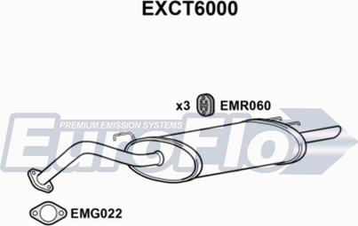 EuroFlo EXCT6000 - Глушитель выхлопных газов, конечный autodif.ru