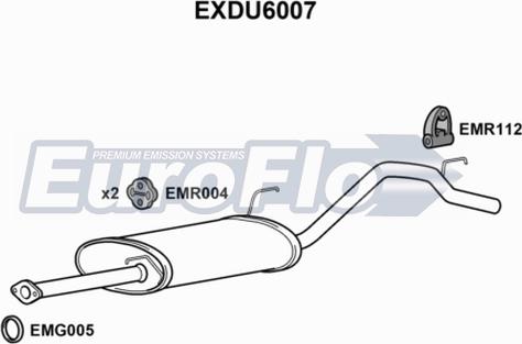 EuroFlo EXDU6007 - Глушитель выхлопных газов, конечный autodif.ru