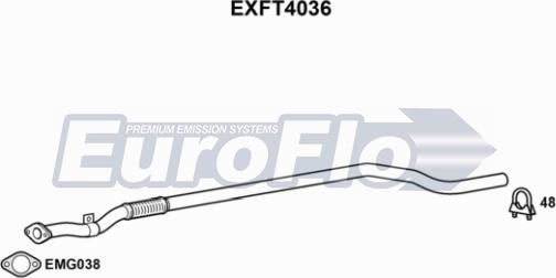 EuroFlo EXFT4036 - Труба выхлопного газа autodif.ru