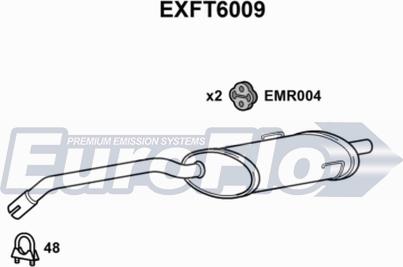 EuroFlo EXFT6009 - Глушитель выхлопных газов, конечный autodif.ru
