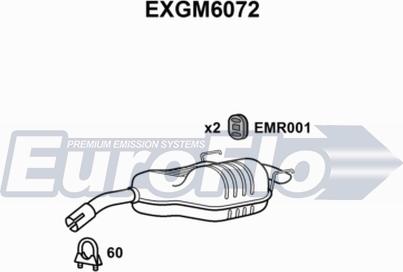 EuroFlo EXGM6072 - Глушитель выхлопных газов, конечный autodif.ru