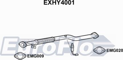 EuroFlo EXHY4001 - Труба выхлопного газа autodif.ru
