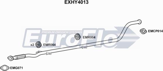 EuroFlo EXHY4013 - Труба выхлопного газа autodif.ru