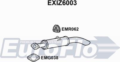 EuroFlo EXIZ6003 - Глушитель выхлопных газов, конечный autodif.ru