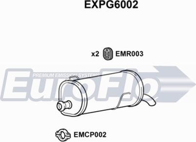 EuroFlo EXPG6002 - Глушитель выхлопных газов, конечный autodif.ru