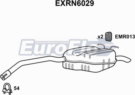 EuroFlo EXRN6029 - Глушитель выхлопных газов, конечный autodif.ru