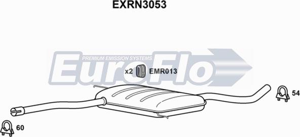 EuroFlo EXRN3053 - Средний глушитель выхлопных газов autodif.ru