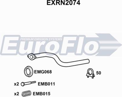 EuroFlo EXRN2074 - Труба выхлопного газа autodif.ru