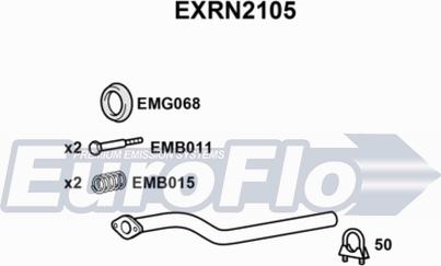 EuroFlo EXRN2105 - Труба выхлопного газа autodif.ru