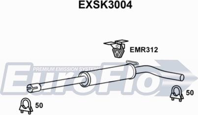 EuroFlo EXSK3004 - Средний глушитель выхлопных газов autodif.ru