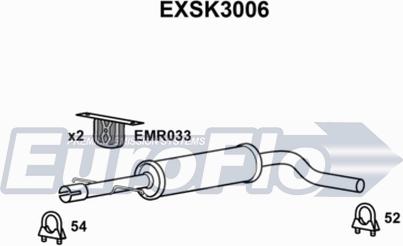EuroFlo EXSK3006 - Средний глушитель выхлопных газов autodif.ru