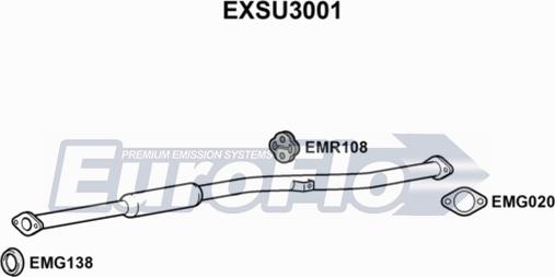 EuroFlo EXSU3001 - Средний глушитель выхлопных газов autodif.ru