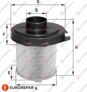 EUROREPAR 1680348180 - Воздушный фильтр, двигатель autodif.ru
